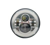 ELDVSUA Faros Auxiliares De Moto Faro Proyector LED NEGRO 7 Pulgadas Motor Calle Para Glide Para FLHX Para Touring Para V-star Para XVS 650 1100 Silverado Personalizado(Cromo)