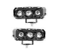 ELDVSUA Faros Auxiliares De Moto Foco LED De Doble Color Para Motocicleta 3 Lentes Faros Antiniebla Superbrillantes 12V Luz Conducción Trabajo Para Faro Para Scooter(1pc yello and white)