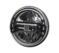 ELDVSUA Faros Auxiliares De Moto Proyector De Faro Led Para Motocicleta Universal 575/7 Pulgadas Y 90W Para Turismo Softail Heritage Street Glide Road King(7 inch Black)