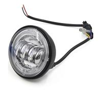 ELDVSUA Motocicleta Faro Faros Faros Antiniebla LED De 4,5 Pulgadas Y 30W Color Rojo Blanco DRL Ámbar Intermitentes Halo Luz Cruce Auxiliar(Cromo)