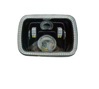 ELDVSUA Motocicleta Faro Faros Faros LED Rectangulares Haz Sellado 5X7 Pulgadas Para ZRX 1100 Y 1200 Luces Giro Ámbar DRL Blancas(1Piece Black 55W)