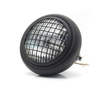 ELDVSUA Motocicleta Faro Faros Para Faros Delanteros Motocicleta Retro Rejilla Malla Redonda Pantalla Lámpara Moto Para Cross(Blanco)