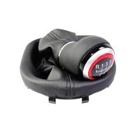 ELDVSUA Palanca De Cambios Para VW Para Touran Para CADDY II MK2 2003 2004 2005 2006 2007 2008 2009 2010 Perilla De Cambio Marchas 5 6 Velocidades Funda Cuero(5 velocidades)