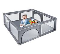 Eldzenith Parque infantil para bebé, ofrece un espacio protegido para jugar y hacer ejercicio, para bebés de 6 meses a 6 años, acero de aleación, parque infantil con bucles de entrenamiento (180 x 150