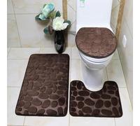 ele ELEOPTION Alfombrilla de Baño Antideslizante, Alfombra de Baño Súper Absorbente de Agua, Alfombra de Baño de Espuma Viscoelástica Cómoda y Transpirable (Marrón)