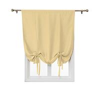ele ELEOPTION Cortina Opaca con Bolsillo para Barra, Cortina de Oscurecimiento Térmico para Habitación, Sala de Estar, Cocina, Ventana Pequeña (80x120cm, Beige)