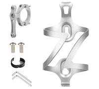 ele ELEOPTION Jaula para botella de agua para bicicleta, soporte ajustable de aleación de aluminio, ligero y fuerte para bicicleta de carretera/montaña/eléctrica, motocicleta (plata)