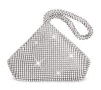 ele ELEOPTION Triángulo Rhinestones Mujer Bolso De Embrague De Noche Fiesta De Graduación Monedero De Boda - Astilla