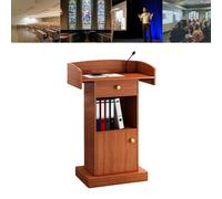 Ele Professal Podium - Escritorio con gabinete Sto y Dert para conferencias, presentaciones, profesores, capellanes y ceremonios, madera para un mayor atractivo