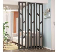 Ele - Separador de habitación ajustable de suelo a techo Sn - Partit Slish Hall para decoración de cafeterías y hoteles - Negro 242 cm (95.3 pulgadas) diseño de rejilla