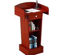 Ele - Soporte de podio de madera negra con atril para iglesias, púlpito versátil para estar de pie o sentado, ideal para eventos y s