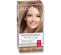 ELEA Crema colorante profesional PERMANENT 8.0 rubio claro con complejo de cuidado de aceite