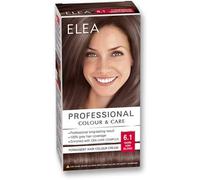 ELEA PROFESSIONAL PERMANENT - Crema colorante para el cabello 6.1, ceniza oscura rubia con complemento de cuidado del aceite