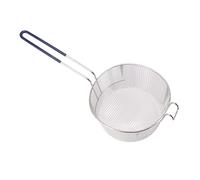 Eleage Cesta para freír de acero inoxidable con mango largo para freír pescado y croquetas de pollo de 9,1 pulgadas, reutilizable y resistente al óxido (mango de goma)
