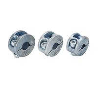 Eleage Collares de Tope de Taladro, 3 Tamaños para Brocas de Acero Al | Aleación de zinc, Diseño abierto, Bloqueo por tornillo, Durable, Fácil de operar