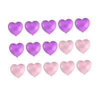 Eleage Cubitos de Hielo de Plástico Reutilizables con Forma de Corazón de Dibujos Animados para Bebidas, 15 Uds., Aptos para Alimentos, Lavables y Reutilizables (Púrpura)