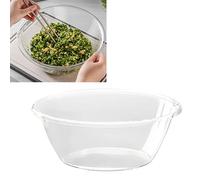 Eleage Cuenco de Plástico para Mezclar Gran Capacidad Antiadherente para Hornear Masa y Preparar Alimentos PET Transparente 1 Unidad (Tamaño pequeño)