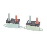 Eleage Disyuntor de Reinicio Automático, Reinicio Automático, 12 V, 24 V, para Vehículos Todoterreno, Vehículos Todo Terreno, Yates, Aleación de Aluminio, Paquete de 2 (50A)