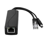 Eleage Divisor de Cable Adaptador PoE de 48 V a 12 V, Inyector de Fuente de Alimentación Duradero y Resistente para Dispositivos, Hecho de ABS, Plug and Play, Fácil Instalación