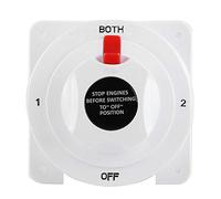 Eleage Interruptor Selector de Batería 300A, Diseño Compacto Duradero, Funcionamiento con Batería Dual para Barcos, Vehículos Recreativos, Material ABS