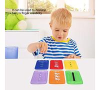 Eleage Juego de Juguetes de Habilidades Básicas de 6 Piezas Kit de Aprendizaje Colorido para Desarrollar la Elasticidad de los Dedos y la Inteligencia en Niños Tablero de Papel No Tóxico 20,5*26,5 Cm