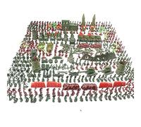 Eleage Juego de Juguetes Militares de 519 Piezas, Minifiguras de Soldados con Tanque, Avión de Combate, Helicóptero y Modelos de Vehículos Blindados para Niños