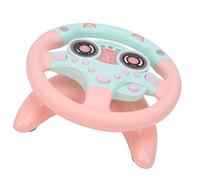 Eleage Juguete de Volante de Simulación para Niños, Juguete Educativo Divertido de Conducción de Colores Brillantes, Plástico ABS Seguro y Duradero, Ideal para Educación Temprana (Rosa)