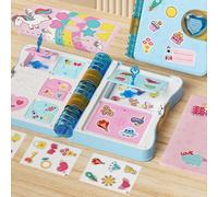 Eleage Libro Sorpresa Mágico para Niñas con Varios Accesorios y Papelería para Juegos de rol Creativos, Regalo Divertido para Niñas Hecho de Plástico Duradero (Azul Cielo)