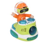 Eleage Mezclador Eléctrico para DJ, Juguete para Niño Bailando, Música Electrónica EDM Fresca y Luces LED Intermitentes, Rueda Giratoria Universal de 360 °, Coche Robot Musical, (Verde)