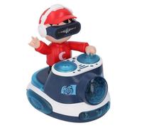 Eleage Mezclador Eléctrico para DJ, Juguete para Niño Bailando, Música Electrónica EDM Fresca y Luces LED Intermitentes, Rueda Giratoria Universal de 360 °, Coche Robot Musical, (Azul)