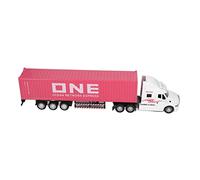 Eleage Modelo de Camión Contenedor 1:48, Hermoso Adorno Decorativo de Juguete para Niños de 3 Años en Adelante, Hecho de Aleación y Plástico (Rosa)