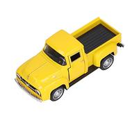 Eleage Modelo de Camioneta Pickup Vintage Fundido a Presión 1:32, Juguete de Adorno de Escritorio Coleccionable de Vehículo Retro Clásico para Niños (Jaune)