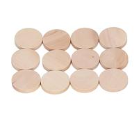 Eleage Monedas de Madera Redondas 50 Piezas Círculos de Madera Duraderos sin Terminar para Manualidades y Decoración de Bricolaje de Platano Natural de 1,2 Pulgadas
