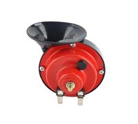 Eleage Paquete de 2 Bocinas de Caracol de 12 V de un Solo Tono, 110 ± 5 DB, Kit de Bocina de ABS Fuerte y Metal Inoxidable para Scooter, Bocina de Repuesto Universal para Coche, Bicicleta (Noir,