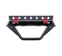 Eleage Parachoques Delantero RC Stinger con Luces LED para Axial Scx10 II III Hierro Duradero 1/10 Accesorios de Coche RC (trapezoide)