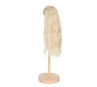 Eleage Peluca de Muñeca de Pelo Largo y Rizado de Seda de Alta Temperatura para Muñecas 1/6 de 15,5-17 Cm, Fácil de Peinar, Ligera, 1 Unidad (Oro Claro)