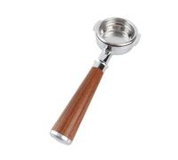 Eleage Portafiltro de café sin Fondo de 58 Mm para Observar el Flujo de Extracción con de Madera, Aleación de Aluminio Liviana, Adecuado para Máquinas Comerciales (Rama ácida roja tipo A1)