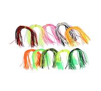 Eleage Señuelos de Falda de Pesca de Silicona No Tóxica para Accesorios de Cebo 30 Piezas 13cm Elasticidad de Color Rico