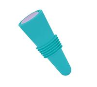 Eleage Tapón de Botella de Vino, Corchos Reutilizables de Silicona Rústica para Amantes del Vino, Regalo Decorativo de Acero Inoxidable de 6,1x2,35 Cm (Azul)