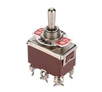 Eleage Válvula Mecánica de Interruptor de Palanca DPDT, 5 uds., para Uso Doméstico e Industrial, Orificio de Montaje Compacto de 12mm, 15A, 250VAC