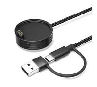 Elebase 2-en-1 Cargador USB C para Garmin Watch 1.2M,Cable Base de Carga Tipo C para Fenix 8 7 7S 6 5,Forerunner 570 265 955 255 165,Venu X1 4 3 2,Approach S70 S60,Vivoactive 6 5(Tamaño de Caja<47mm)