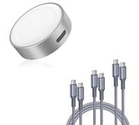 Elebase Adaptador De Carga Magnético para Apple Watch 11 y Cable Cargador iPhone 17 16 Pro MAX 1/2/3M 3Pack,Cable CarPlay Carga Rápida USB C a Tipo C,para Apple 15,MacBook,iPad Air 4 5 Mini 6,Samsung