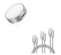 Elebase Adaptador De Carga Magnético para Apple Watch 11 y Cable CarPlay Carga Rápida USB-A a Tipo C 0.5/1/2/M,Cargando Auto USBC para Apple 15 16e,AirPods 3,iPad Air 4 5 Mini 6,Samsung Galaxy S25