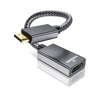 Elebase Adaptador Mini HDMI a HDMI,Cable Convertidor Mini HDMI Macho a HDMI Hembra 4K 60Hz para Cámara DSLR,Videocámara,Tarjeta Gráfica de Vídeo,Computadora portátil,Proyector Pico,Raspberry Pi Zero