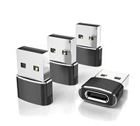 Elebase Adaptador USB C Hembra a USB Macho 4 Pack,Conversor Cable Cargador Tipo A para iWatch 7 8 9,i/Phone 16 17 Pro MAX,AirPods,CarPlay,iPad 6 Air 5,Samsung Galaxy S22 S23 S24,Z Fold Flip 5 4
