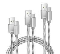 Elebase Cable Cargador para iPhone Duo 18 17 3Pack 0,5/1/2/M,USB A a Tipo C | USB C de carga rápida CarPlay para Nuevo Apple 15 16e 17e Pro Max,AirPods 5,iPad Mini/Air,Samsung Galaxy S26 S25,Z Flip Fold