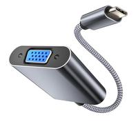 Elebase iPhone 17 16 Adaptador USB C 3.1 a VGA,Thunderbolt 3/4 Type-C Macho a VGA Hembra Convertidor para 15 Plus Pro MAX,MacBook Air 2022,iPad,iMac,Samsung Galaxy S25 A56,Tab S10,DELL XPS,Surface Go
