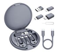 Elebase Kit Adaptador de Carga USB C,Adaptador USB a USBC,convertidor Multi-portátil Type C a USB 3.0 iOS Micro con Cable de Carga 0.3m 100W para iPhone 17 Air 16 15 MAX Pro Samsung Galaxy S25 Plus