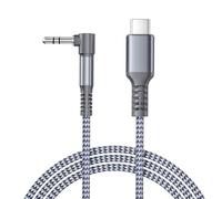 Elebase para iPhone 17 Cable de Audio USB C 1.8M,Tipo C para ângulo reto Adaptador de Áudio de Tomada 3.5MM Cabo Auxiliar para Carro,Gooel Pixel 10,iPhone 15 16 Pro Max Plus,iPad 10,Air 5,Samsung S22