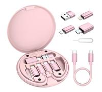 Elebase para iPhone 17 Kit de Adaptador de Carga USB,Adaptador USB a USBC,convertidor Multi-portátil Type C a USB 3.0 iOS Micro con Cable de Carga 0.3m 100W para iPhone 16 Pro,Samsung Galaxy S24 Plus